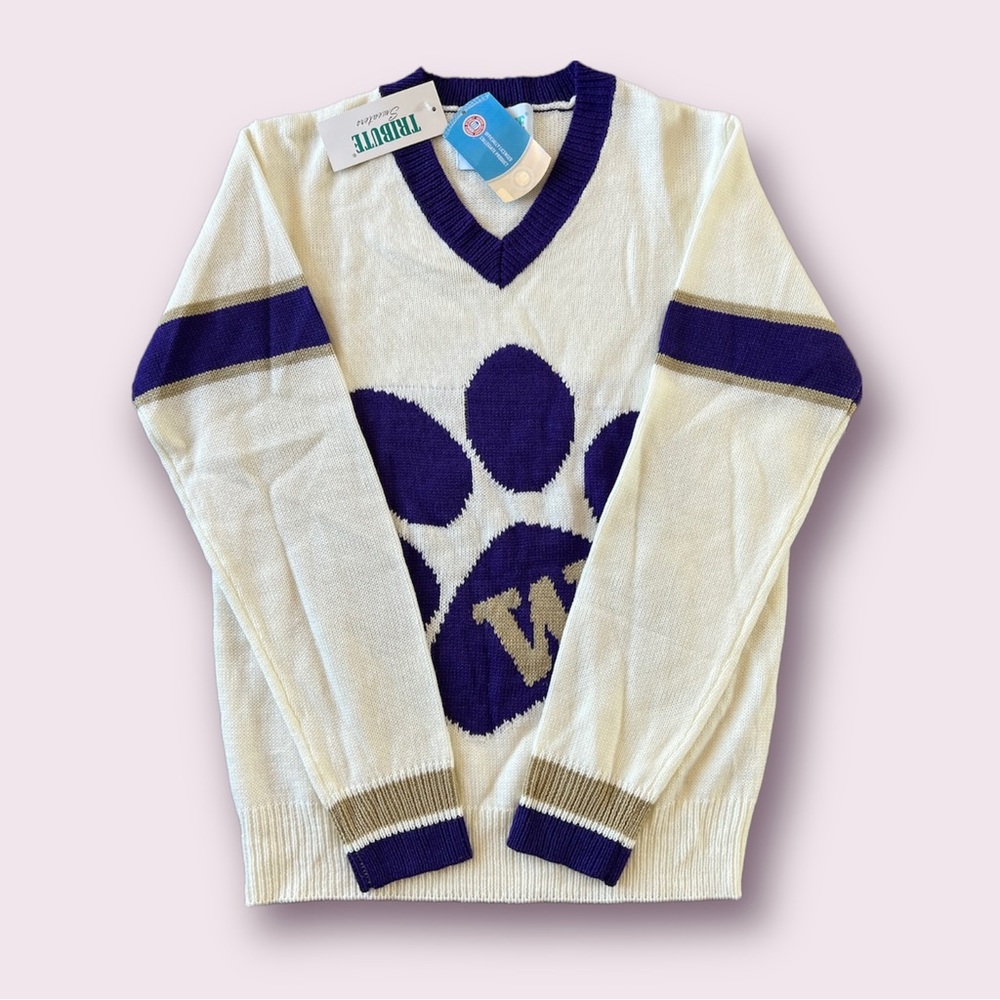 Tribute Sweaters UW Huskies Knit Sweater - Small